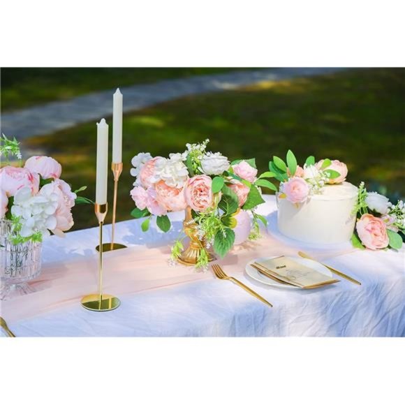 Wedding Artificial Flowers Box Set for DIY Wedding Bridal Bouquets Fake Peony - Picture 4 of 7